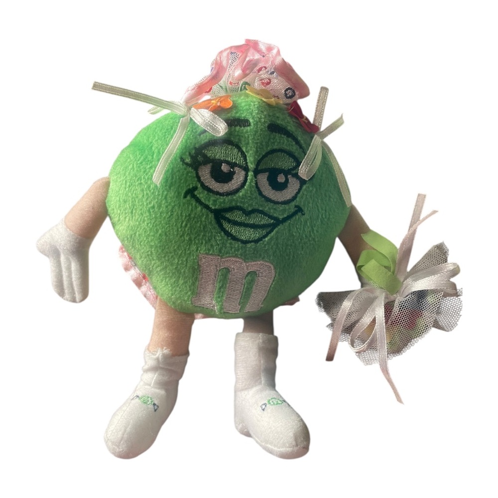 Vintage miss M&M vert chocolat special wedding plushie collector